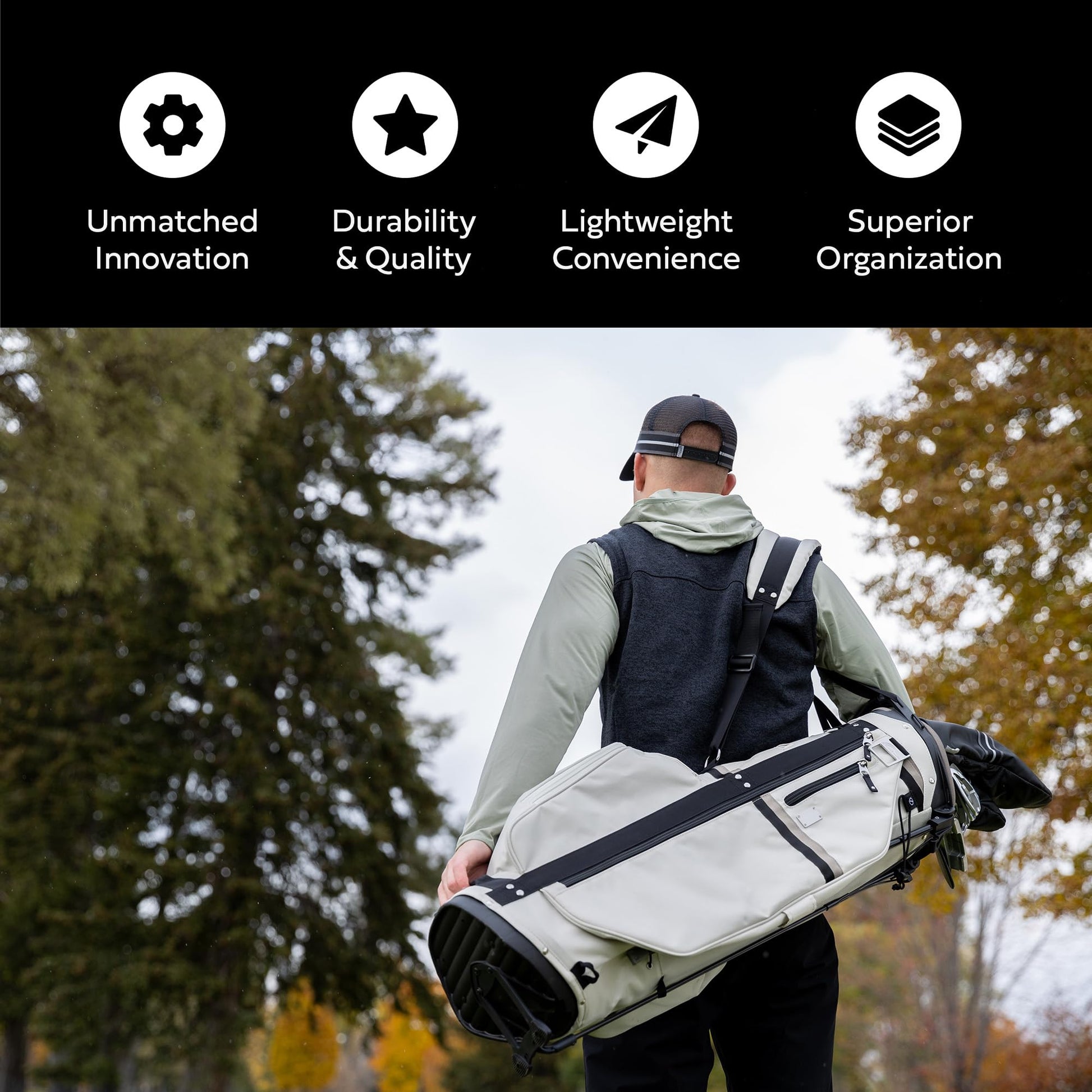 Ad image of Sun Mountain golf product features