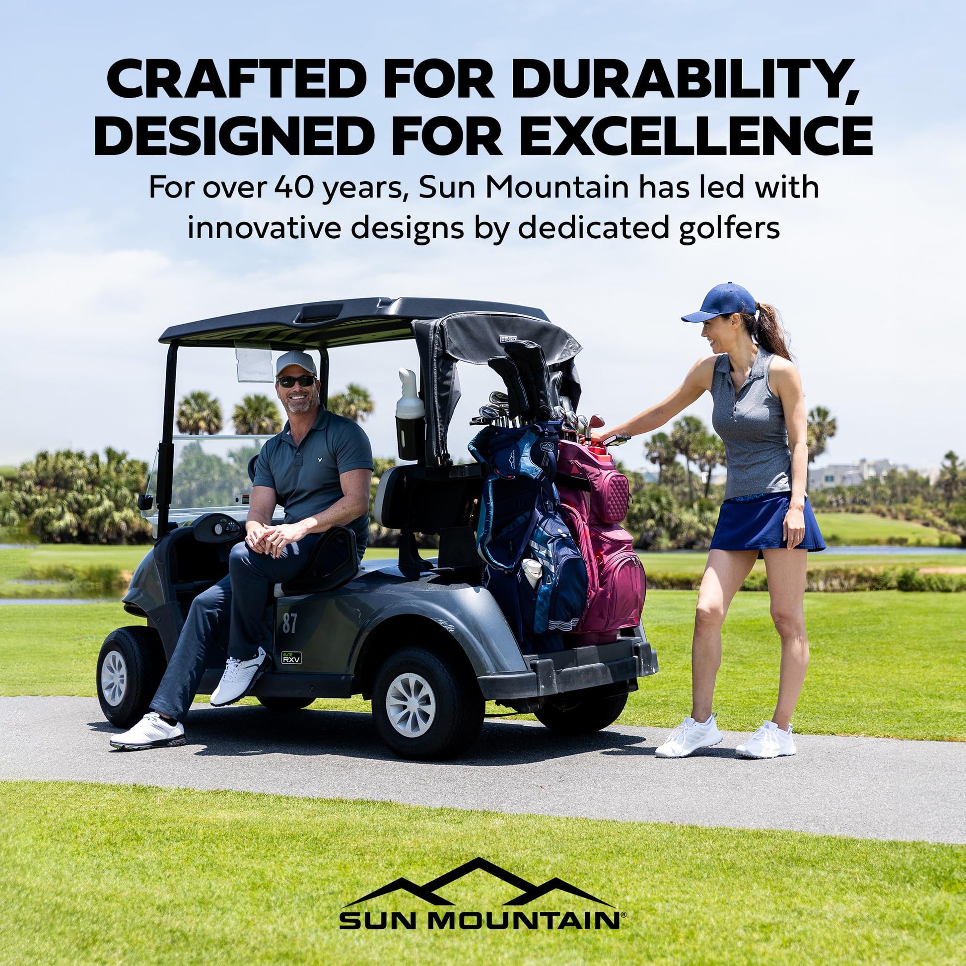 Ad image of Sun Mountain golf product features