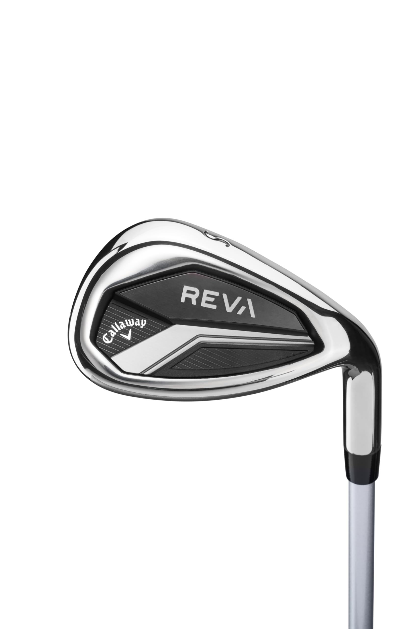 Golf club head with 'Callaway REVA' branding on a white background