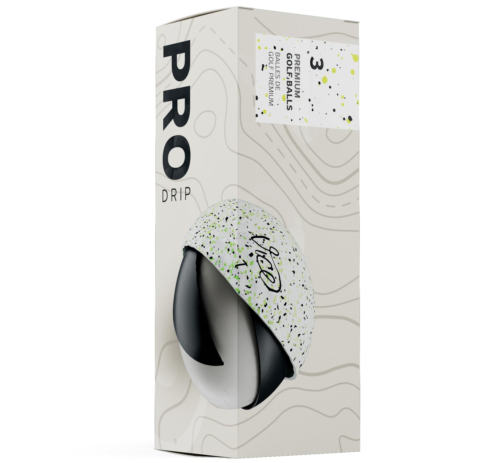 Pro Drip packaging with a golf head on a white background
