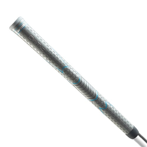 Golf club grip with textured pattern on a white background