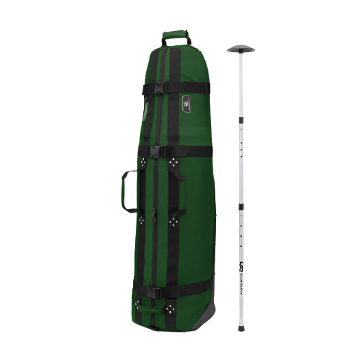 Product image of a Club Glove golf travel bag in green on a white background