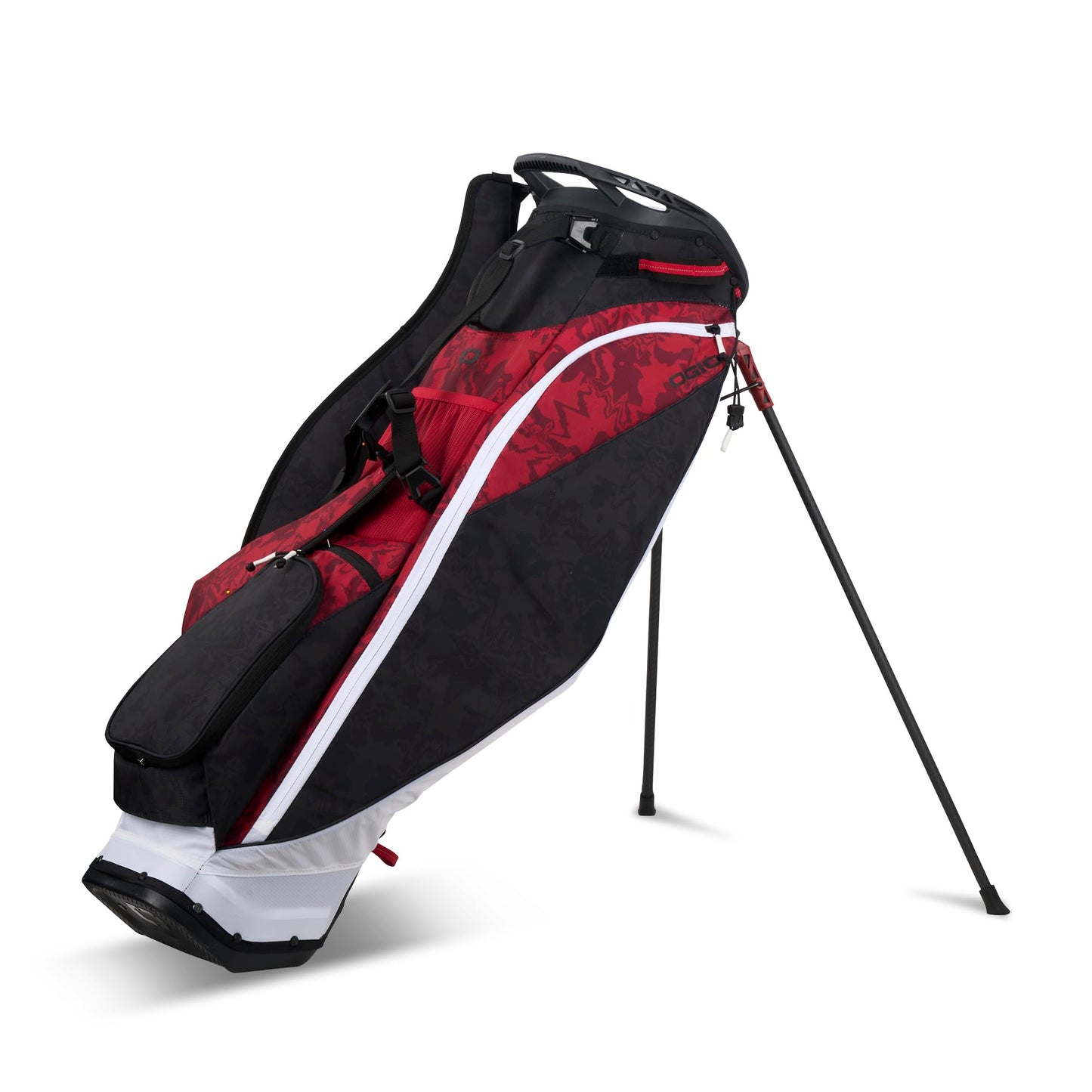 An image of a OGIO 2026 Featherlite Golf Stand Bag - Volcanic on a white background