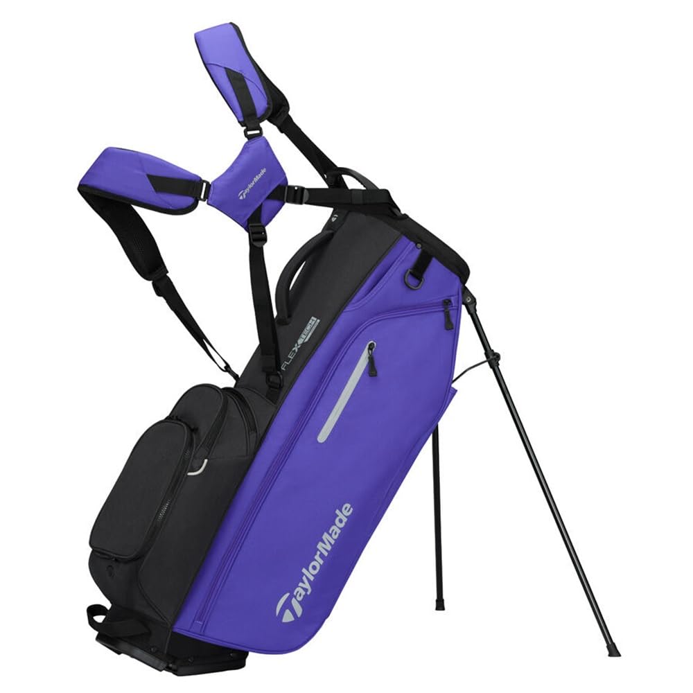 An image of a TaylorMade 2026 Flextech Crossover Golf Stand Bag - Violet Black on a white background