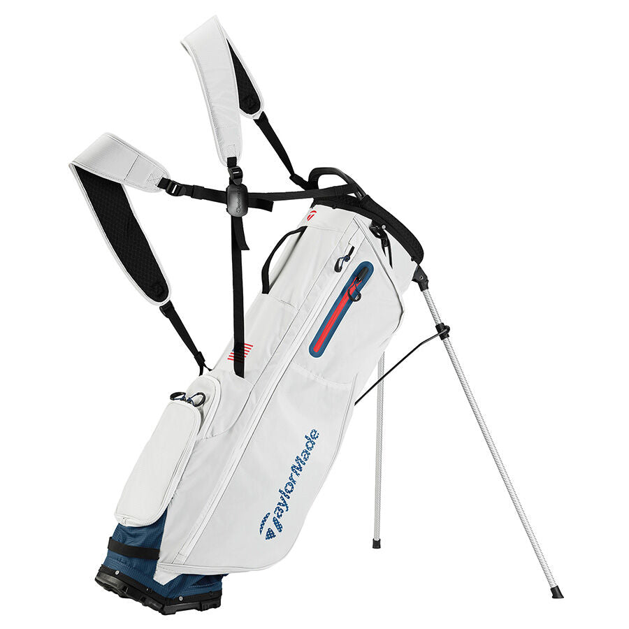 A product image of a TaylorMade Flextech Super Lite Golf Bag USA on a white background