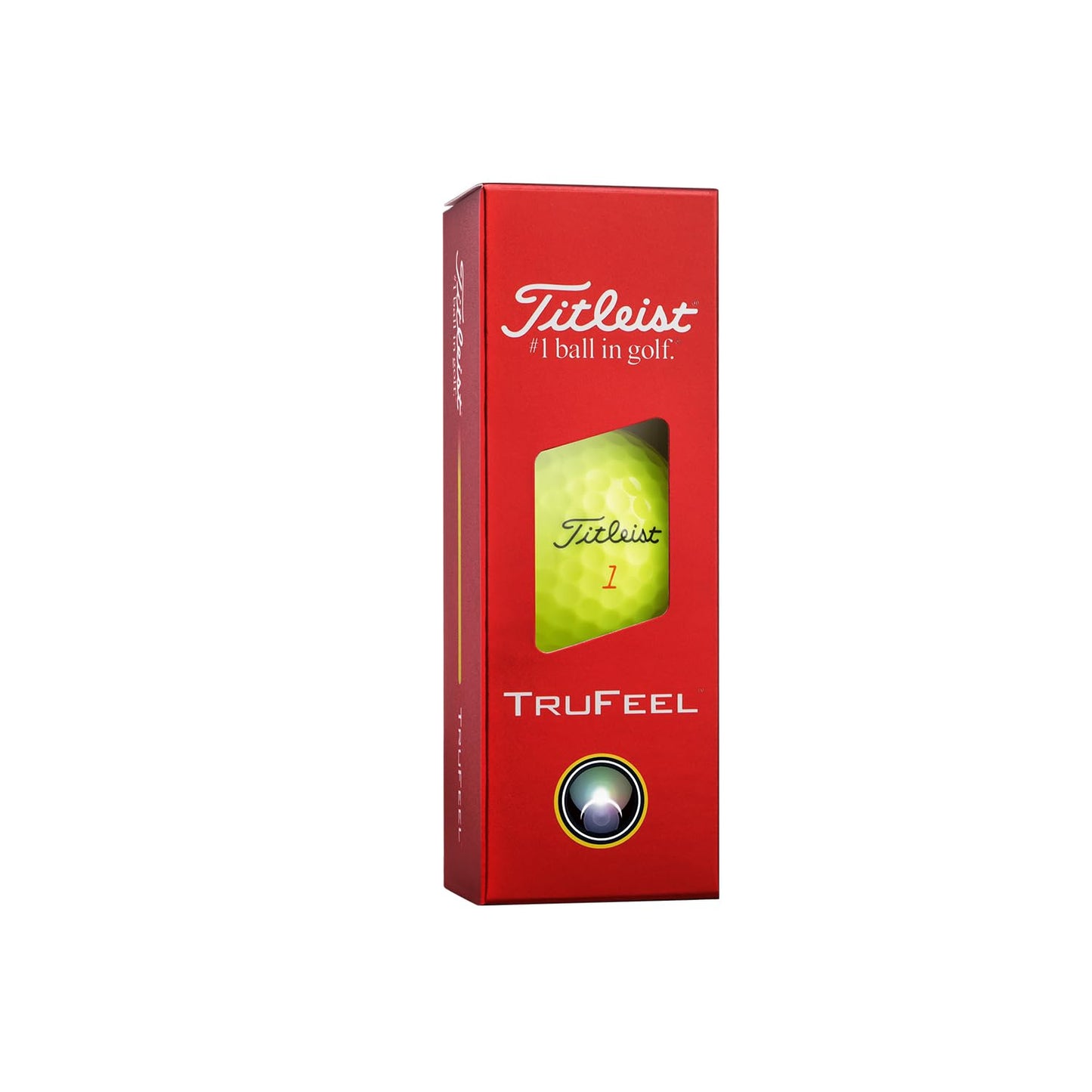 An image of aTitleist TruFeel Yellow on a white background