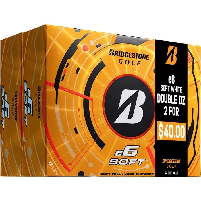 Bridgestone e6 Soft Golf Balls - Double Dozen - White