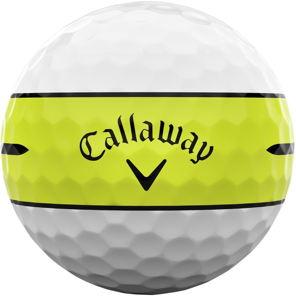 Callaway 2026 Chrome Soft 360 Yellow Stripe Golf Balls - Dozen
