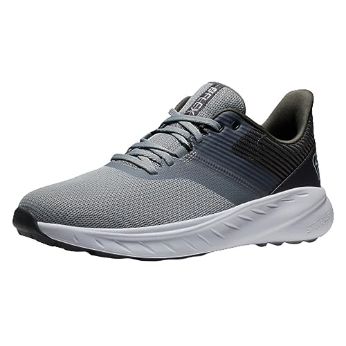 FootJoy Flex Spikeless Golf Shoes - Gray/Charcoal/White