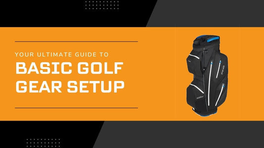 A hero image of a PING golf cart bag and text "Your Ultimate Guide to Basic Golf Gear Setup"