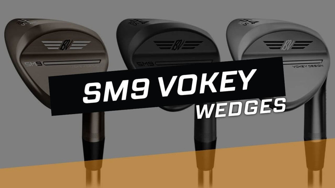 Vokey SM9 brass, chrome, and black wedges