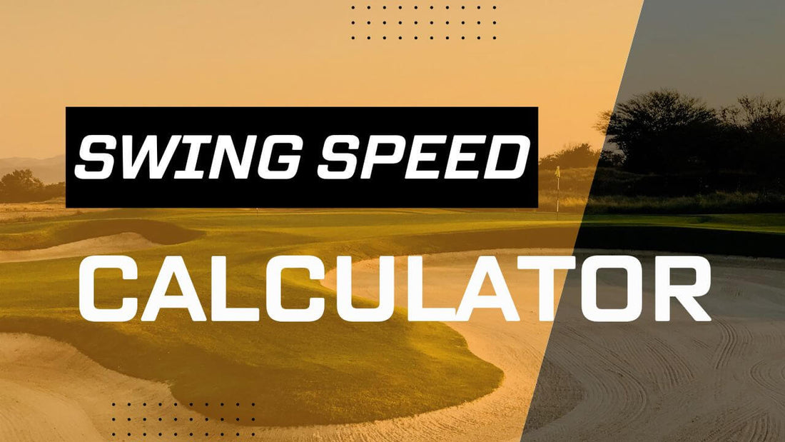 graphic of golf course with title "swing speed calculator"