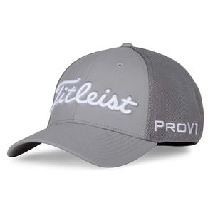 Titleist Tour Sports Mesh Hat - Gray/White - Medium/Large