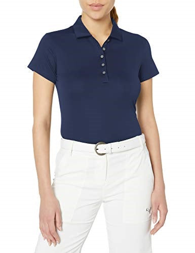 An image of Puma Women's Pounce Polo - Navy - M on a white background