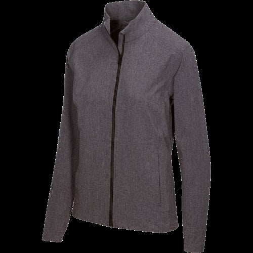 An image of Greg Norman Women's Windbreaker Jacket Riviera Blue - Black Heather - XL on a white background