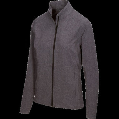 An image of Greg Norman Women's Windbreaker Jacket Riviera Blue - Black Heather - XL on a white background
