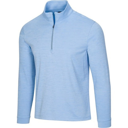 An image of Greg Norman Utility 1/4 Zip - Coatal Blue Heather - S on a white background