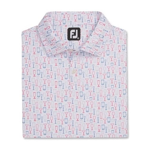 FootJoy Lisle Glass Print Self Collar