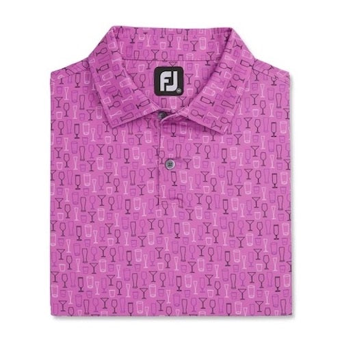 FootJoy Lisle Glass Print Self Collar