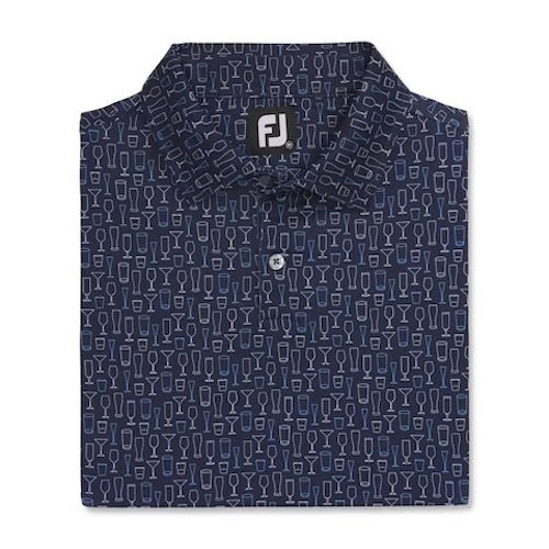 FootJoy Lisle Glass Print Self Collar