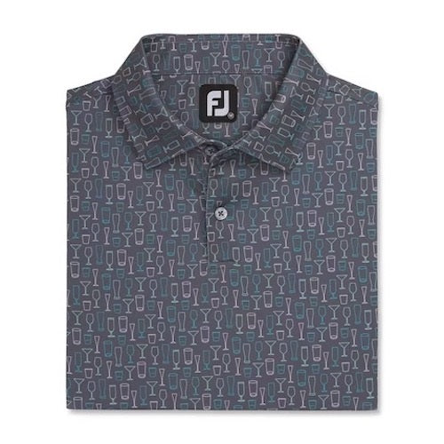 FootJoy Lisle Glass Print Self Collar