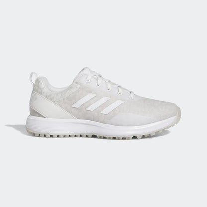 An image of Adidas S2G Spikeless Women's Golf Shoes - White / Gray - 6.5 on a white background