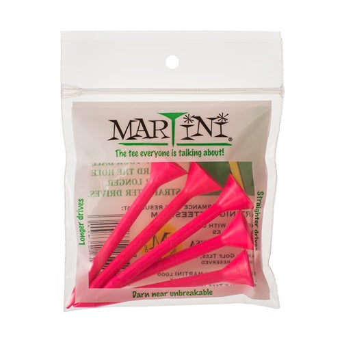 An image of NEW Martini Golf Tees 5 Count Pink on a white background