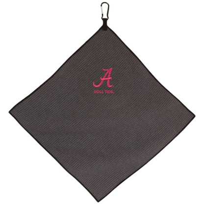 An image of Collegiate Microfiber Towel - 15X15 - Alabama - Gray on a white background