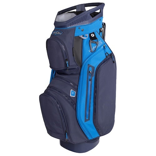 An image of Sun Mountain WeatherMax Cart Bag - Gray / Moss / Inferno on a white background