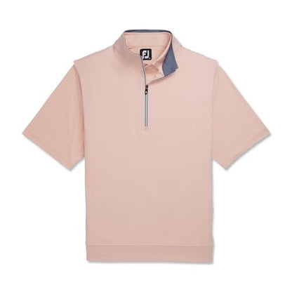 An image of a FootJoy Half-Zip Jersey Vest - Quartz Pink - S on a white background