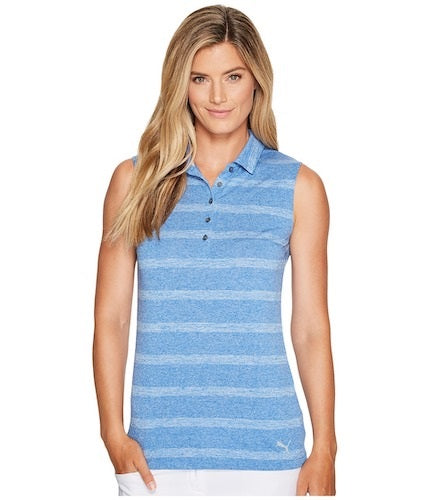 Puma Women's Pounce Stripe Sleeveless Polo