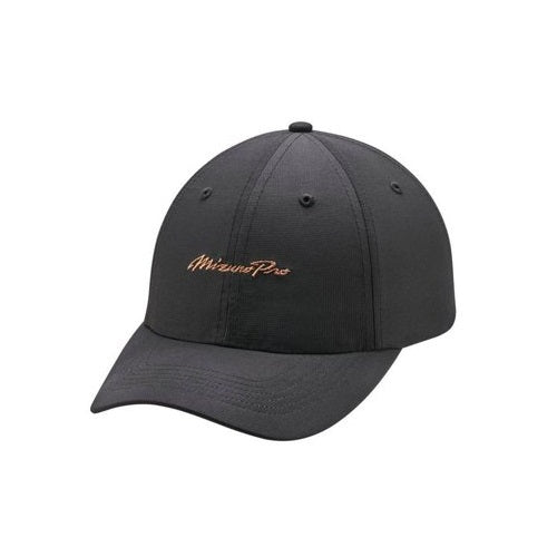 An image of Mizuno Pro Script Hat Black-Copper - 260352.9075.10.One on a white background