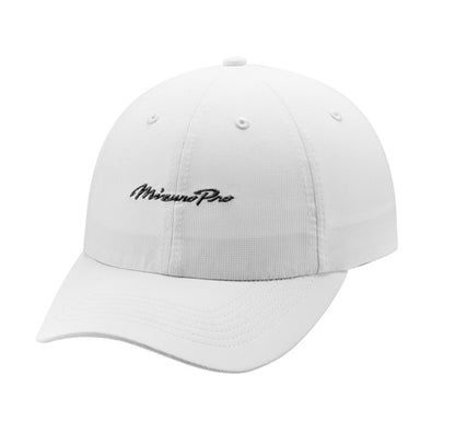 An image of Mizuno Pro Script Hat White-Black - 260352.0090.10.One on a white background