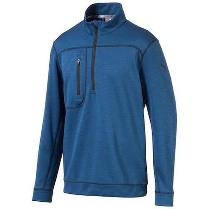 An image of Puma Go Low 1/4 Zip - Gibraltar Sea Heather - M on a white background
