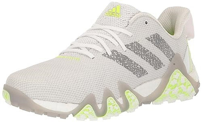 An image of Adidas CodeChaos 22 Golf Shoes - White / Grey / Lucid Lemon - 9.5 on a white background