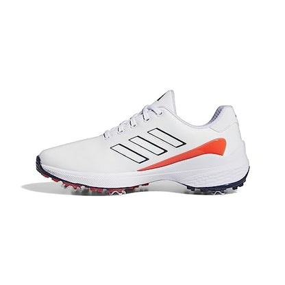 An image of Adidas ZG23 Golf Shoes - White / Navy / Red - 9.5 on a white background