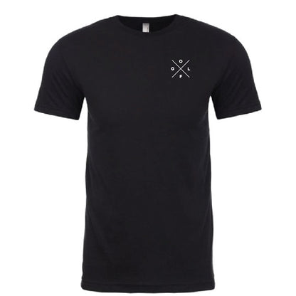 An image of TaylorMade Golf Cross T-Shirt - Black - L on a white background