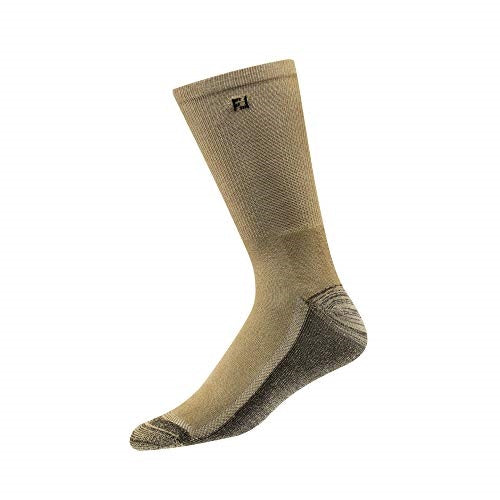 An image of a FootJoy Pro Dry Crew Socks - Size 7-12 - Oatmeal on a white background