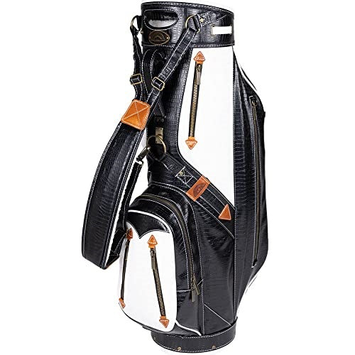 An image of Sun Mountain 2023 Dundee Cart Bag - Black-White Ns on a white background