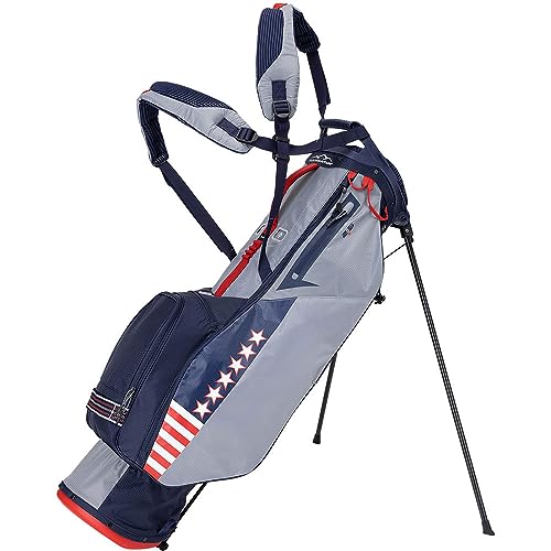 Sun Mountain 2024 2.5+ Stand Bag - Navy-Wht-Red