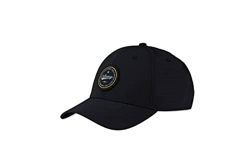 A black callaway ball cap with a black patch on the front