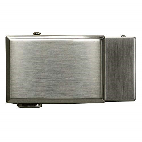 An image of Nexbelt Buckle: Classic Beveled Brushed - Nickel Buckle on a white background
