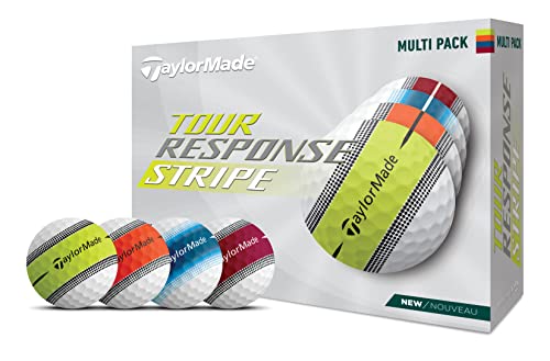 TaylorMade 2022 Tour Response Stripe Golf Balls - Multi-Color/Dozen(12) - NEW