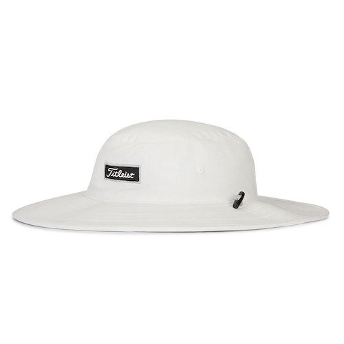 An image of Titleist Charleston Aussie Hat - Heather White / Black on a white background