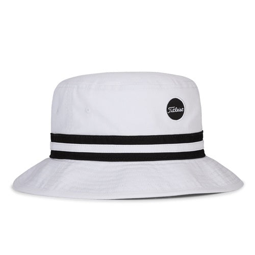 An image of NEW Titleist Montauk Bucket White/Black Medium/Large on a white background