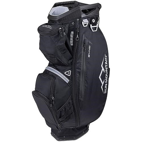 An image of Sun Mountain 2024 Sync Cart Bag - Black on a white background