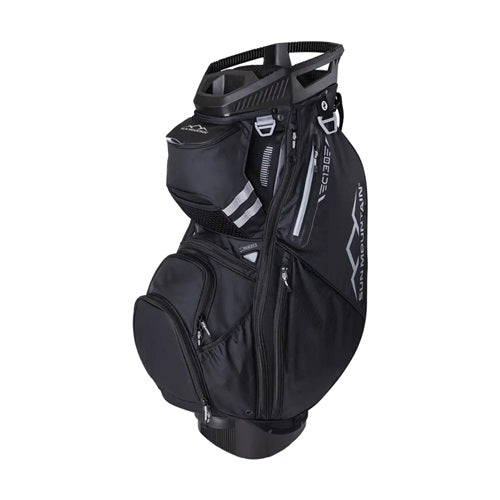 An image of Sun Mountain 2024 C-130 5-Way Cart Bag - Black on a white background