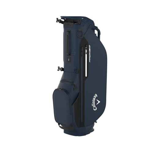 A hero image of a navy Callaway golf stand bag on a white background