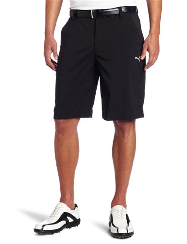 An image of Puma Golf Tech Bermudas - Black - 32 on a white background