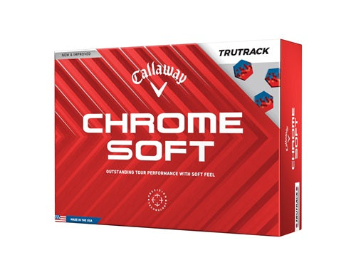 Callaway Chrome Soft 24 TruTrack Golf Balls - Blue / Red - Dozen